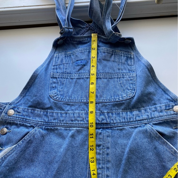 Y2K Basic Concepts Blue Denim Short Bib Carpenter Overalls Woman Large Coquette - Picture 11 of 15